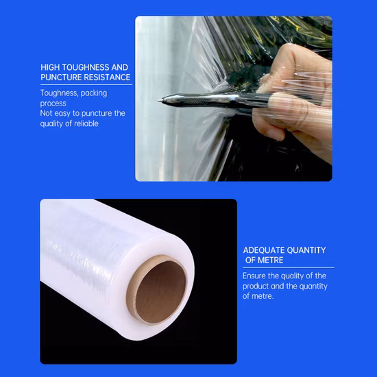 PE Stretch Film Packing Pallets Plastic Film Stretch Wrap