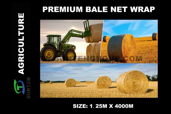 PE/Polyethylene/PP/Plastic/Agricultural White Packing Round Silage/Grass Hay Bale/Bales Net Wrap for Australia 