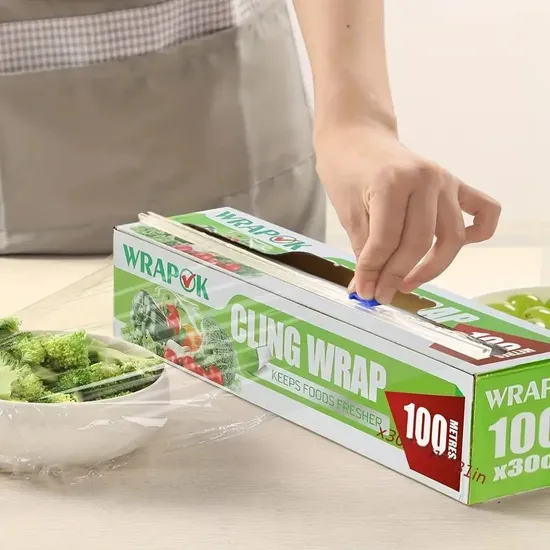 PE Plastic Wrap Cling Frim with 984FT/300m 